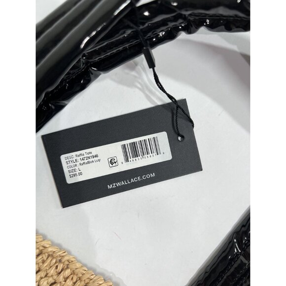 MZ Wallace Raffia Tote in Raffia/Black Lacquer - Picture 4 of 9